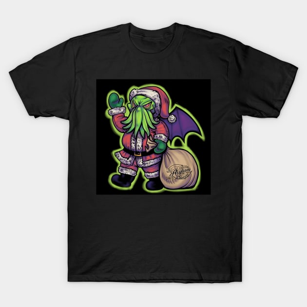 Cthulhu Claus T-Shirt by The Asylum Countess